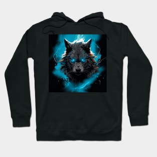 Black Lighting Wolf Hoodie